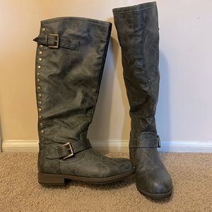 Candies Girl Grey Calf Boots
